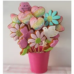 کاتر فشاری شیرینی پزی مدل گل مینا مجموعه 4 عددی