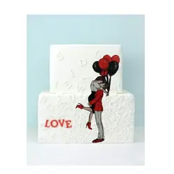 تاپر و ابزار تزیین کیک بهگز مدل عشق ابدی