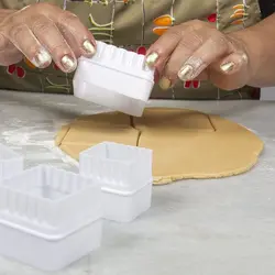 کاتر دو طرفه شیرینی پزی بهگز مدل مربع مجموعه 5 عددی