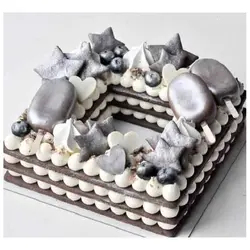 کاتر دو طرفه شیرینی پزی بهگز مدل مربع مجموعه 5 عددی