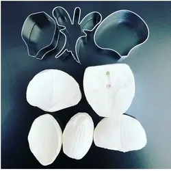 ست کاتر و وینر فوندانت بهگز مدل گل ارکیده مجموعه 8 عددی