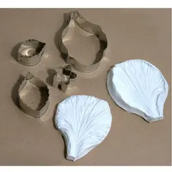 ست کاتر و وینر فوندانت بهگز مدل گل ختمی مجموعه 6 عددی