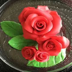 کاتر و وینر فوندانت بهگز مدل برگ گل رز مجموعه 4 عددی