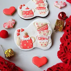 کاتر و قالب شیرینی پزی بهگز مدل قلب نوک تیز مجموعه 4 عددی