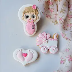 کاتر و قالب شیرینی پزی بهگز مدل قلب نوک تیز مجموعه 4 عددی