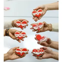 کاتر و قالب شیرینی پزی بهگز مدل قلب نوک تیز مجموعه 4 عددی