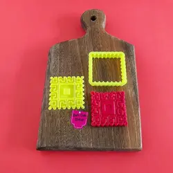 مهر و کاتر شیرینی پزی بهگز مدل کتیبه مجموعه 2 عددی