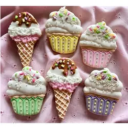 کاتر شیرینی پزی و کوکی بهگز مدل کیک بستنی مجموعه 2 عددی