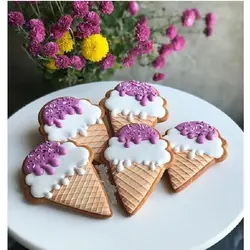 کاتر شیرینی پزی و کوکی بهگز مدل کیک بستنی مجموعه 2 عددی