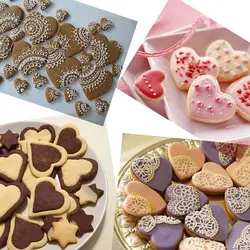 کاتر و قالب شیرینی پزی بهگز مدل قلب مجموعه 7 عددی