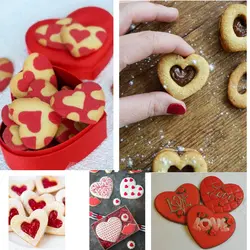 کاتر و قالب شیرینی پزی بهگز مدل قلب مجموعه 7 عددی