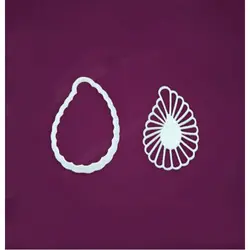 مهر و کاتر شیرینی پزی بهگز مدل بته جقه مجموعه 2 عددی