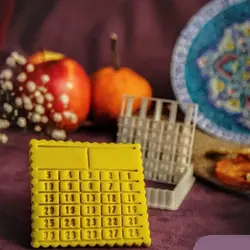 کاتر شیرینی پزی و پانچ بهگز طرح تقویم عددی مجموعه 2 عددی