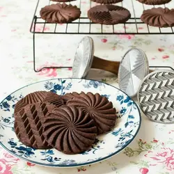 کاتر شیرینی پزی بهگز طرح شیرینی فرفره ای مجموعه 2 عددی