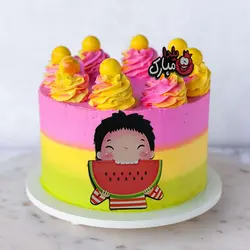 تاپر تزیین کیک به گز مدل شب یلدای من