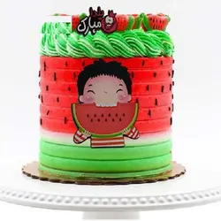 تاپر تزیین کیک به گز مدل شب یلدای من