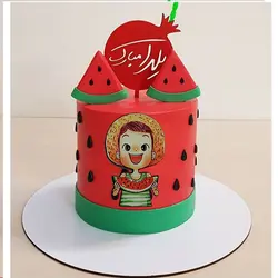 تاپر تزیین کیک به گز مدل یلدایی