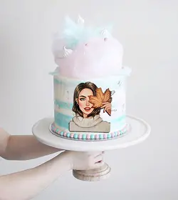 تاپر تزیین کیک بهگز مدل دختر پاییزان