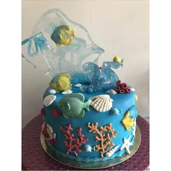 مولد و قالب فوندانت بهگز مدل ماهی آکواریوم مجموعه 2 عددی کد 1182