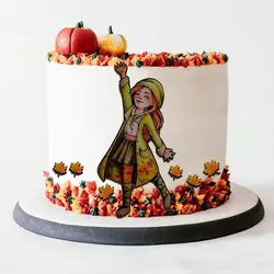 تاپر تزیین کیک به گز مدل پاییزان