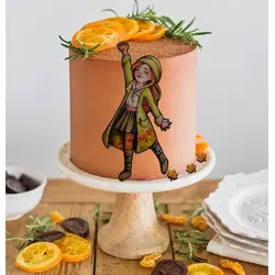 تاپر تزیین کیک به گز مدل پاییزان