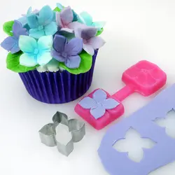 ست کاتر وینر و قالب سیلیکونی بهگز مدل شکوفه چهار پر مجموعه 2 عددی