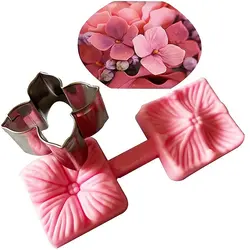 ست کاتر وینر و قالب سیلیکونی بهگز مدل شکوفه چهار پر مجموعه 2 عددی