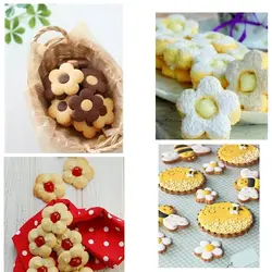 کاتر شیرینی پزی بهگز مدل Flowers مجموعه 6 عددی