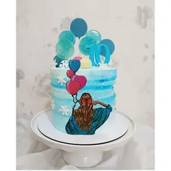 تاپر تزیین کیک بهگز مدل دختر آفتاب