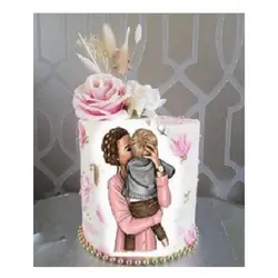 تاپر تزیین کیک بهگز مدل مهر مادری