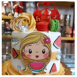 تاپر تزیین کیک بهگز مدل دختر یلدا