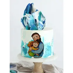 تاپر تزیین کیک بهگز مدل آغوش پدر