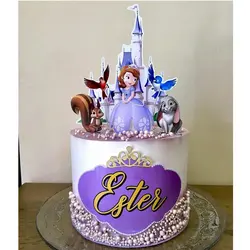 تاپر تزیین کیک بهگز مدل پرنسس سوفیا مجموعه 5 عددی