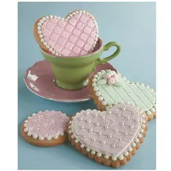 قالب شیرینی کاتر پانچ فوندانت بهگز مدل لوزی و قلب