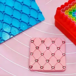 قالب شیرینی کاتر پانچ فوندانت بهگز مدل لوزی و قلب