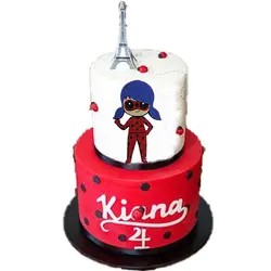 تاپر تزیین کیک بهگز مدل دختر کفشدوزکی