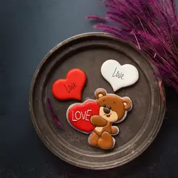 کاتر شیرینی پزی بهگز مدل قلب مجموعه 4 عددی