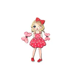 تاپر تزیین کیک بهگز مدل دختر صورتی