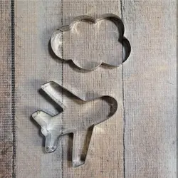 قیمت مشخصات خرید اینترنتی کاتر بیسکویت و شیرینی پزی بهگز مدل هواپیما و ابرمجموعه 2 عددی