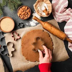 قیمت مشخصات خرید اینترنتی کاتر شیرینی پزی بهگز مدل آقا و خانم زنجبیلی مجموعه 2 عددی