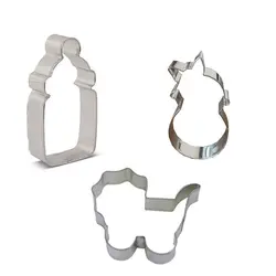 کاتر شیرینی پزی بهگز مدل نوزاد و کالسکه مجموعه 3 عددی