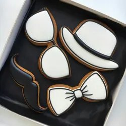 کاتر شیرینی پزی بهگز مدل سبیل و پاپیون مجموعه 2 عددی