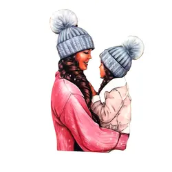 تاپر تزیین کیک بهگز مدل مادر و دختر