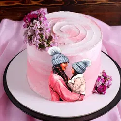 تاپر تزیین کیک بهگز مدل مادر و دختر