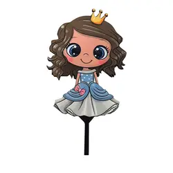 تاپر تزیین کیک بهگز مدل دختر تاج دار