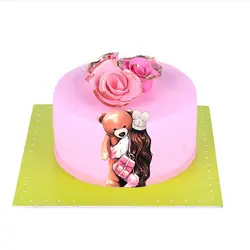 تاپر تزیین کیک به گز مدل دختر گیسو بلند