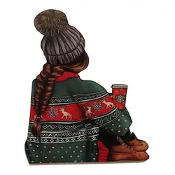 ابزار و تاپر تزیین کیک بهگز مدل دختر زمستان