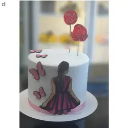 ابزار و تاپر تزیین کیک بهگز مدل دختر پروانه ای