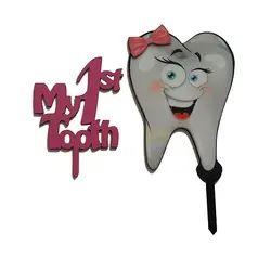 تاپر تزیین کیک بهگز مدل اولین دندان بسته ۲ عددی