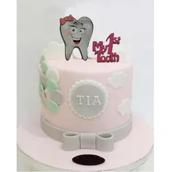 تاپر تزیین کیک بهگز مدل اولین دندان بسته ۲ عددی